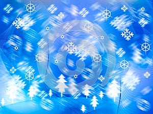 Snow background (blue)