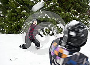 Snow ball fight