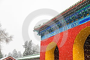 Snow in Beijing\'s Temple of Heaven Park