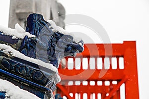 Snow in Beijing\'s Temple of Heaven Park