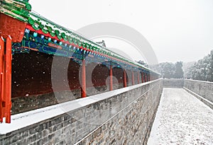 Snow in Beijing\'s Temple of Heaven Park