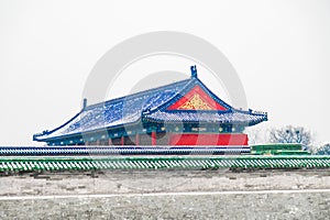 Snow in Beijing\'s Temple of Heaven Park