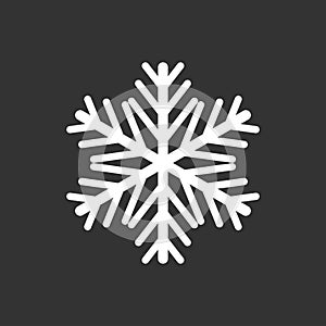 Snow on black background. Winter snowfall. Vector
