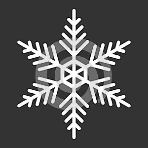 Snow on black background. Winter snowfall. Vector