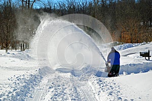 Snow Blower in Action