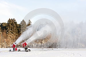 Snow blowing machines