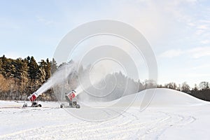 Snow blowing machines