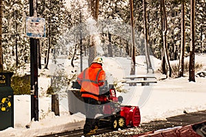 Snow Blowing Rest Area