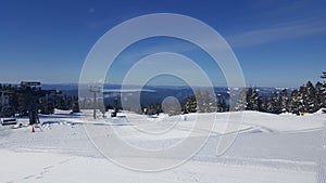 Snow and blue sky on Mt. Hood, Oregon