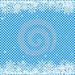 Snow on blue transparent background