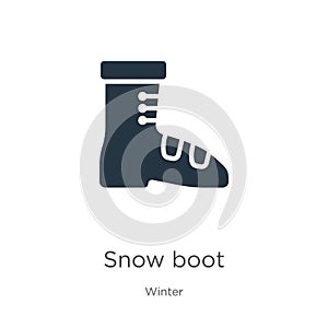 Snow boot icon vector. Trendy flat snow boot icon from winter collection isolated on white background. Vector illustration can be