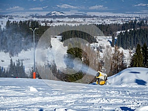 Snow Cannon in action