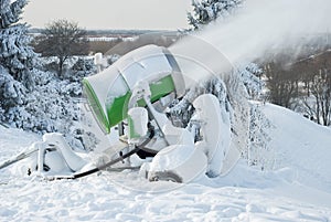 Snow Cannon In Action