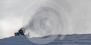 Snow cannon in Park City, Utah ski resort