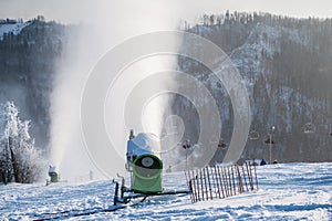 Snow cannons