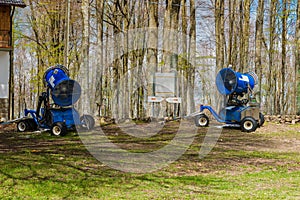 Snow cannons at the european Alps