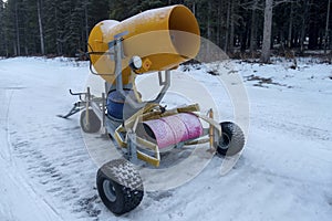 Snow Canon at Mount Norquay Ski Resort near Banff, Canada