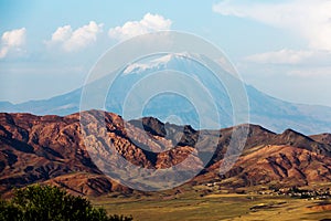 Snow cap of Mount Ararat close-up