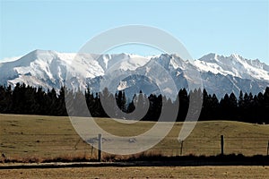 Snow Capped Mountain Range