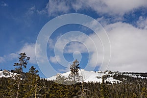 Snow capped mountains