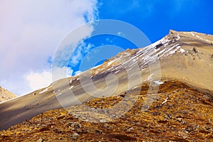 Snow capped mountains