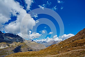 Snow capped mountains