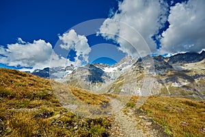 Snow capped mountains