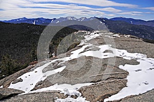 Snow capped mountains and alpine landscape in the Adirondacks, New York State