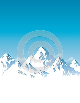 Snow-capped mountains - background