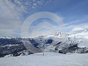 Snow-capped mountains during the day in Georgia, Ushba mountain, Svaneti