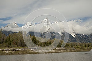 Snow Capped Mountains of Grand Tetons National Park