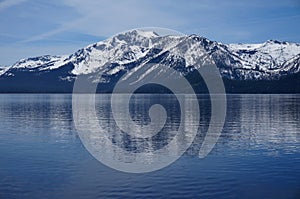 Snow-capped mountains of Lake Tahoe