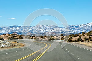 Snow Capped Mountains in New Mexico