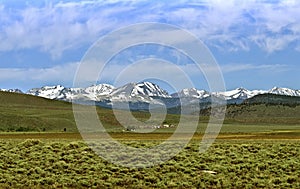 Snow Capped Mountains, Sierra Nevada photo