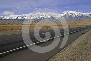 Snow Capped Mountains, Sierra Nevada Range, California