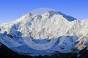 Snow-capped Nanga Parbat peak in the Himalayas