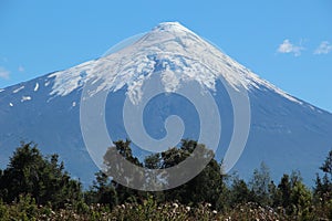 Snow capped Osorno Volcano
