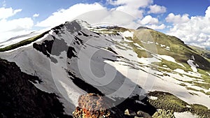 Snow-capped peaks of Aragats, Armenia timelapse