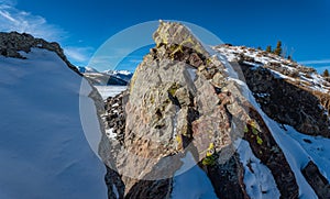 Snow-capped peaks around lake Dillon - Colorado