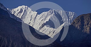 Snow-capped peaks of the Hindu-Kush Mountains. Wakhan Corridor, Tajikistan