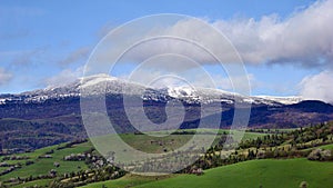 Snow on the Carpathian peaks