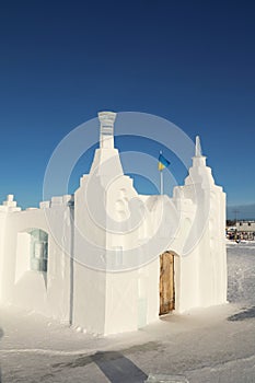 Snow castle in Yellowknife, Northwest Territories, Canada