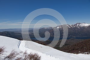 Snow on cathedral hill, Bariloche, Argentina