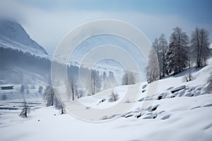 Snow clad Austrian Alps create a stunning winter landscape for exploration