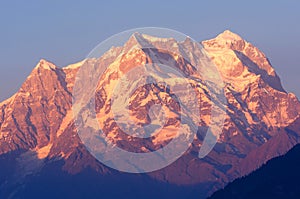 Snow clad Chaukhambha peak