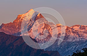 Snow clad Peak in Himalaya photo