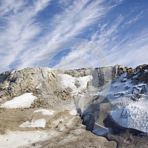 Snow cliff