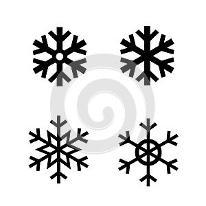 Snow clipart vector icon isolated set template