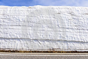 Snow corridor at Murodo