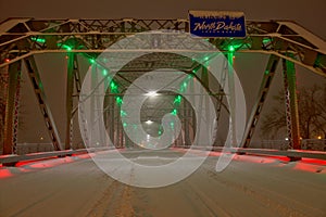 Snow Coverd Bridge to North Dakota